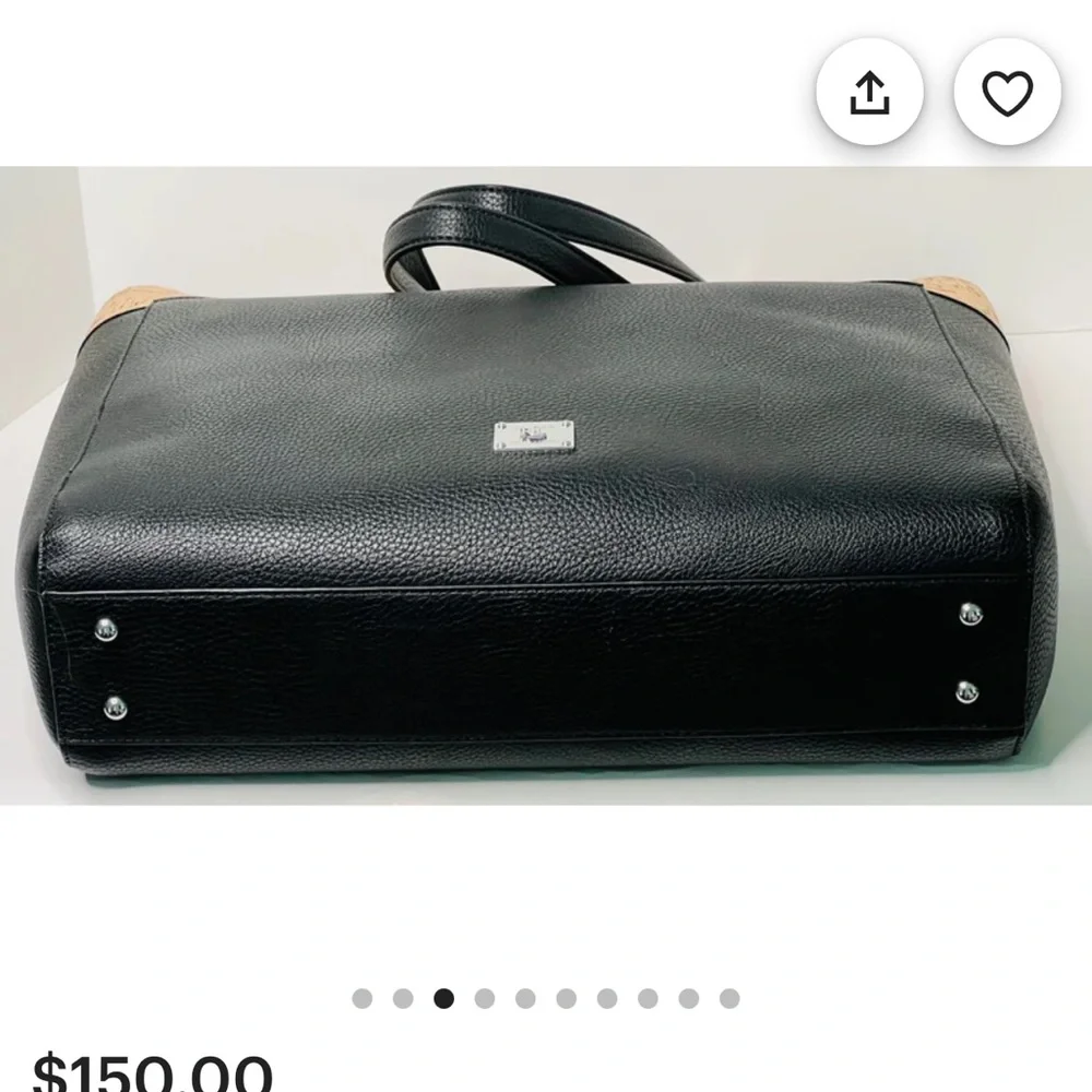 Lauren Ralph Lauren Black Work Tote Purse - Picture 4 of 7